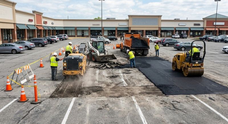 Asphalt Parking Lot Repair in Conway, AR